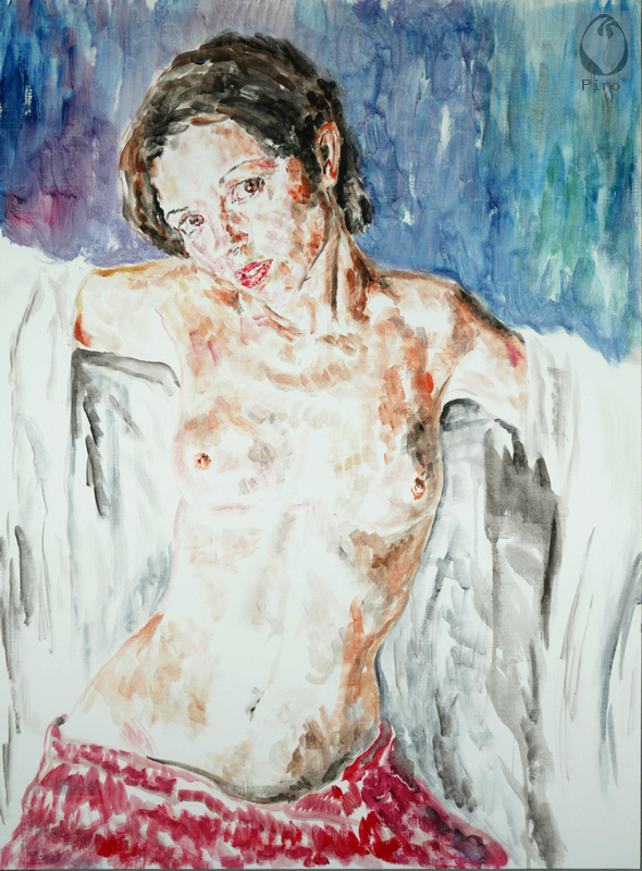 oil on paper - olio su carta di Piro